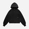 Shihiko Oversized Cropped Full-Zip Hoodie (Black)