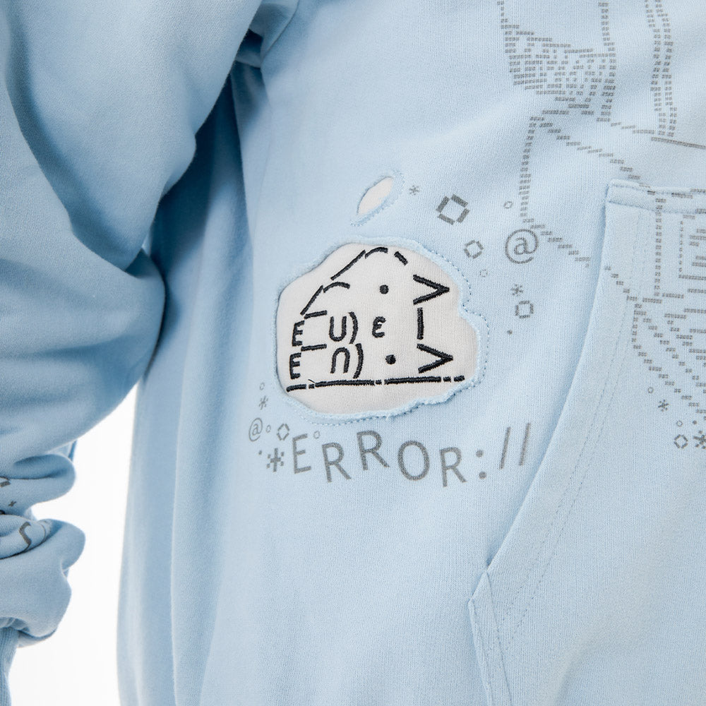 Burned Out Reversible Zip (Blue)
