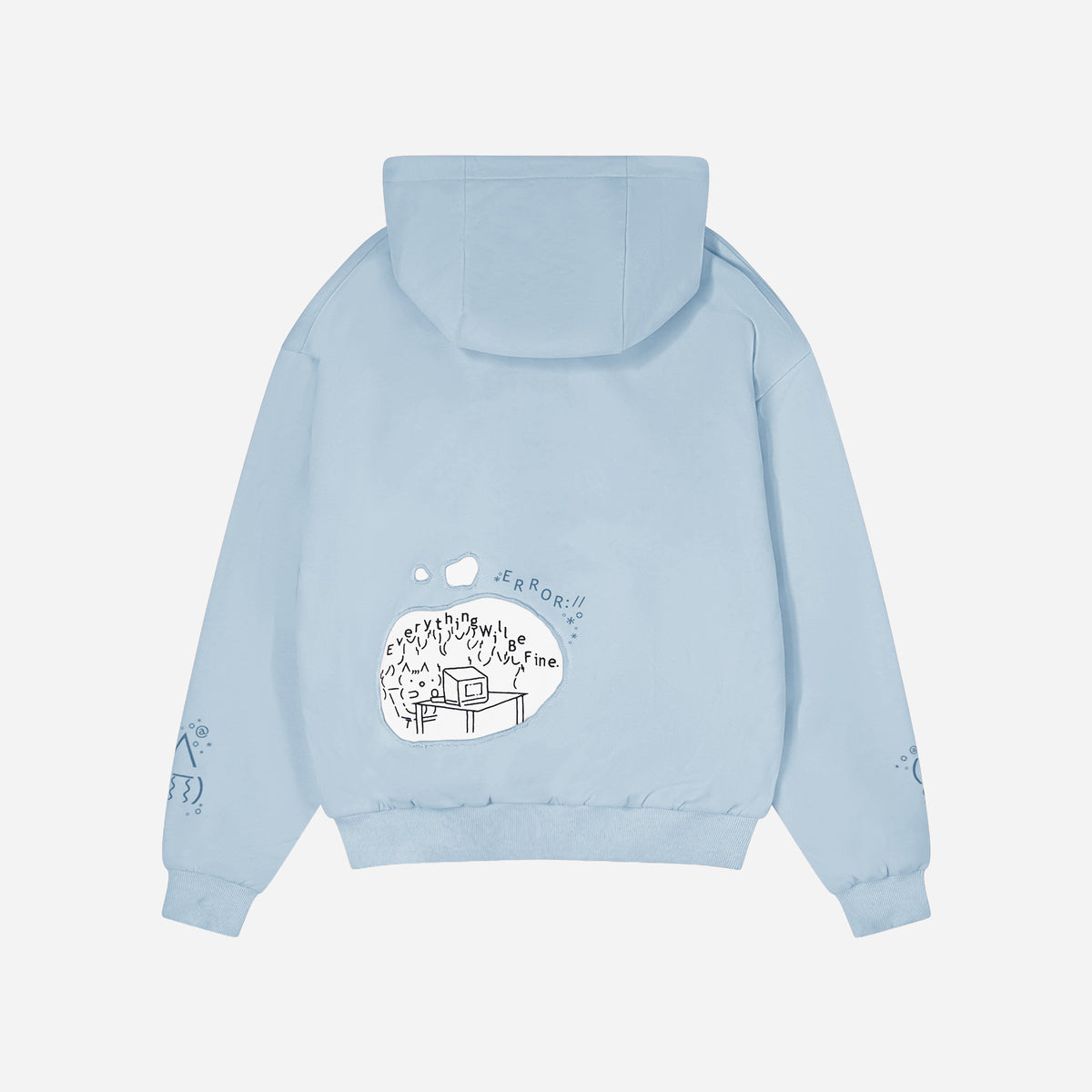 Burned Out Reversible Zip (Blue)
