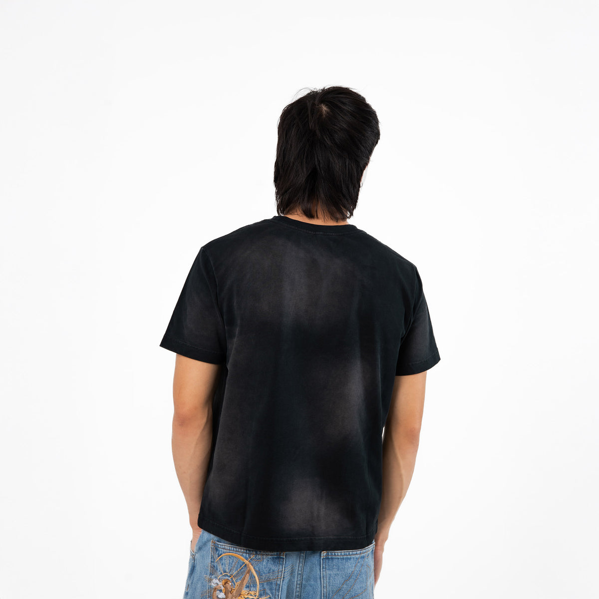 Slim Crop T-Shirt / Sun Fade Black