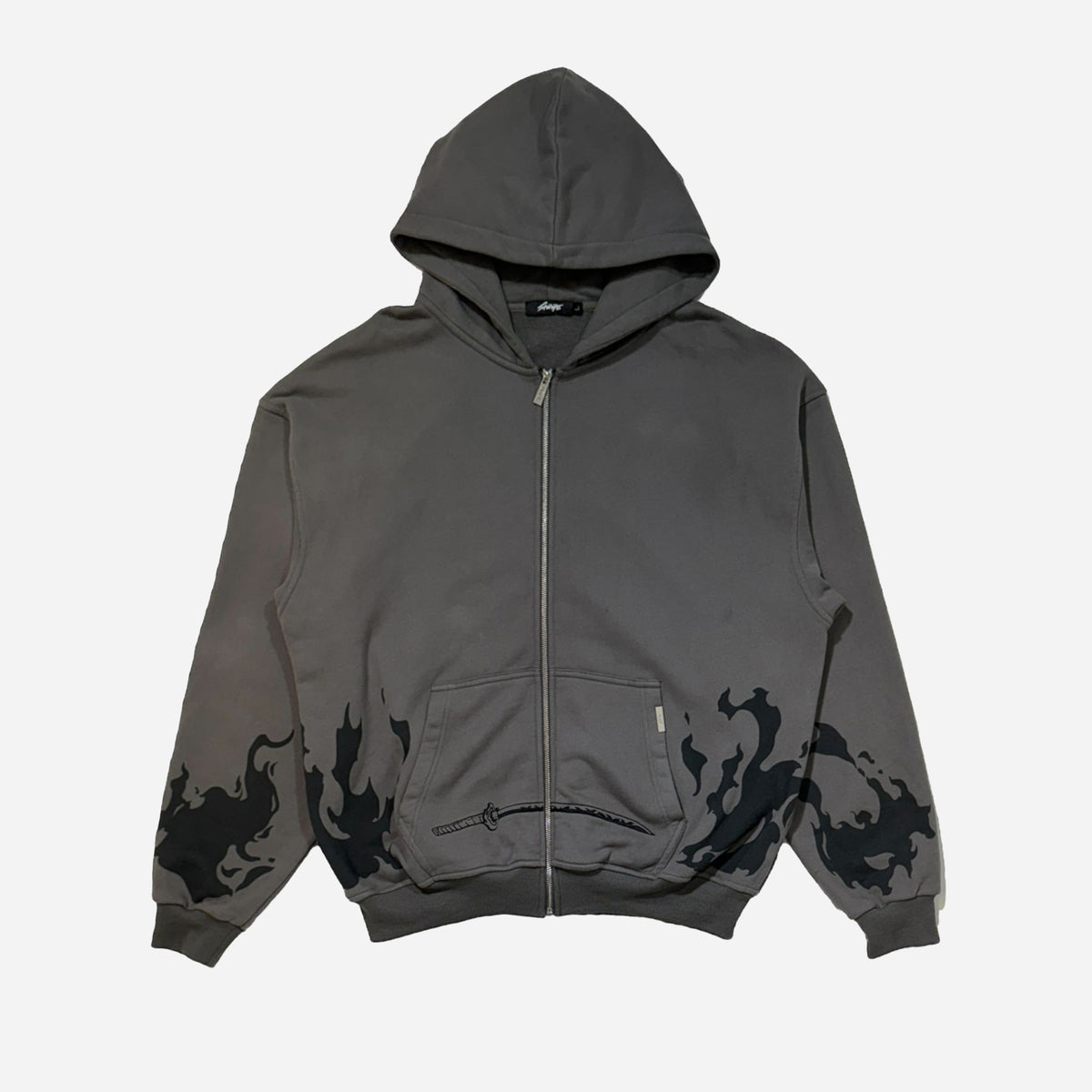 Flame Pillar Zip Hoodie