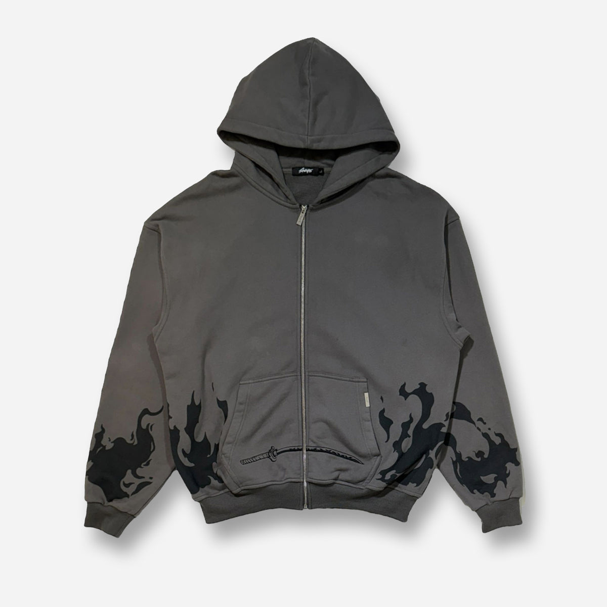 Flame Pillar Zip Hoodie