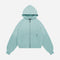Shihiko Oversized Cropped Full-Zip Hoodie (Mint)