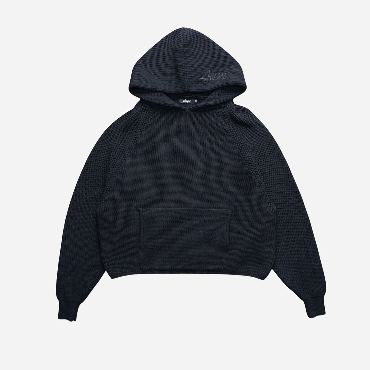 Knit Cropped Hoodie