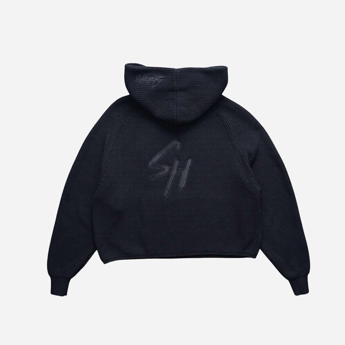 Knit Cropped Hoodie