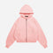 Shihiko Oversized Cropped Full-Zip Hoodie (Rose)
