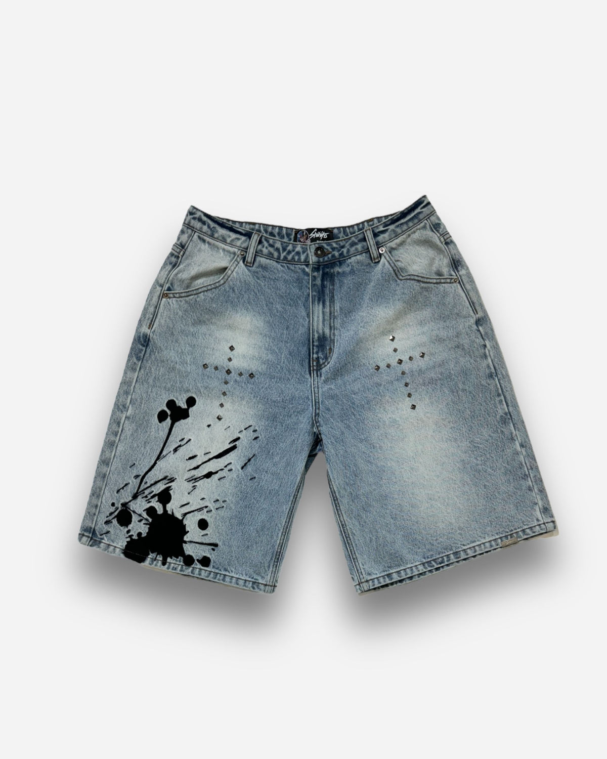 Fangs Studded Shorts