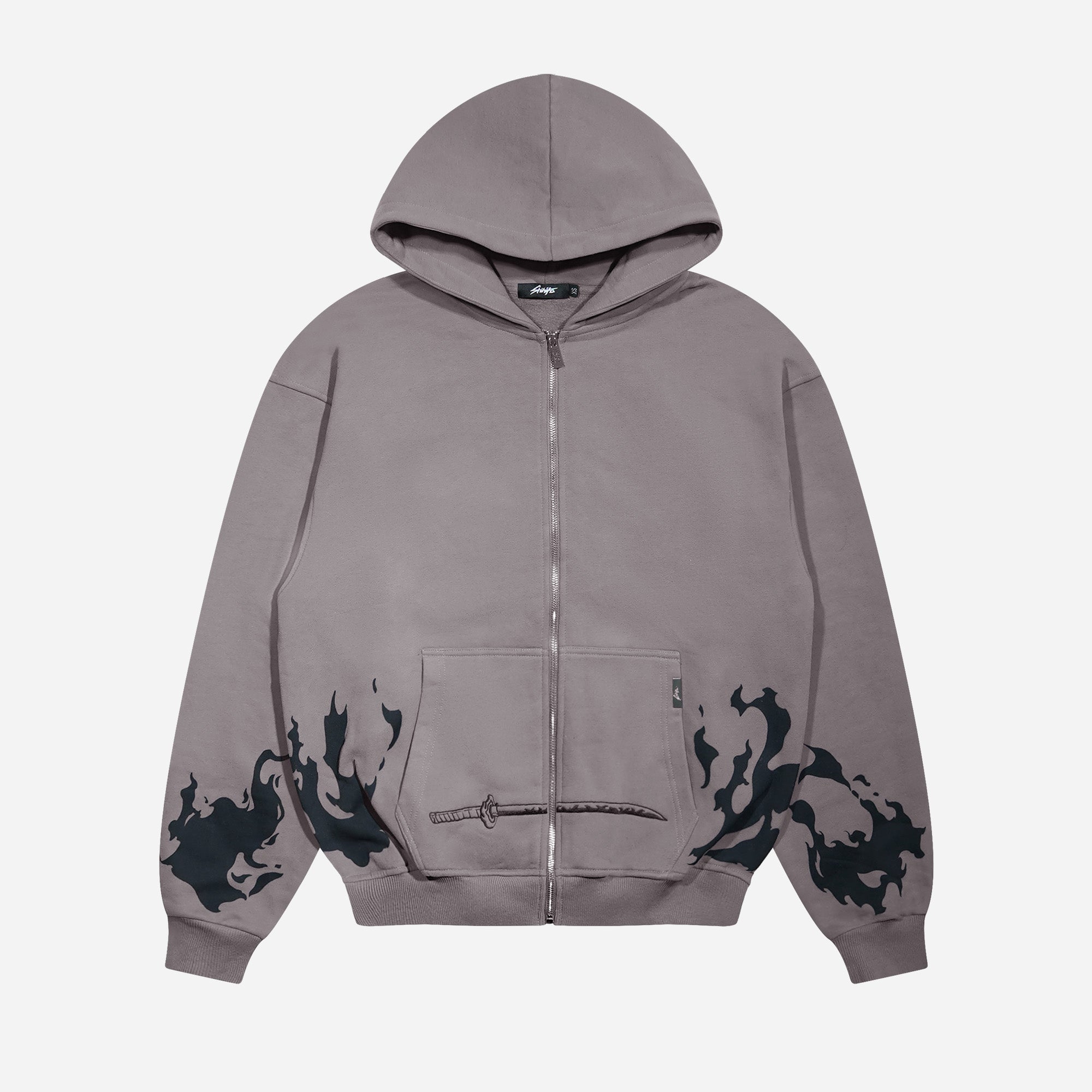 Flame Pillar Zip Hoodie