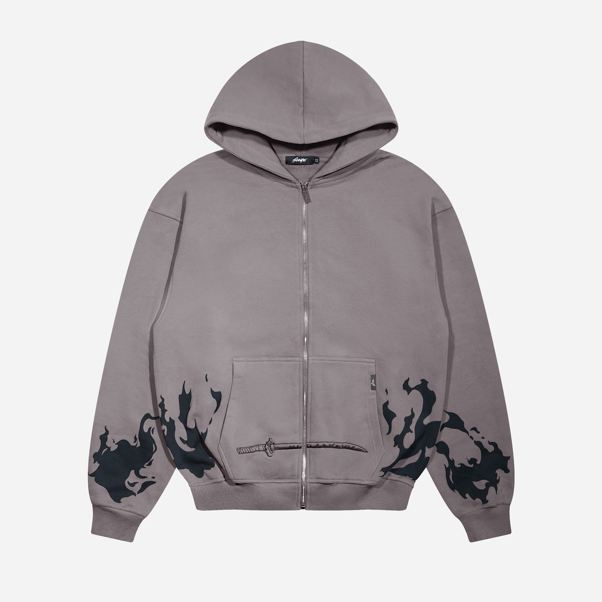 Flame Pillar Zip Hoodie