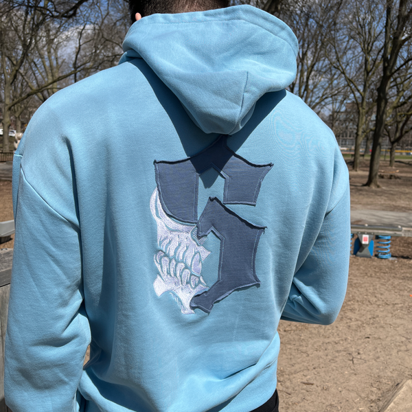 Shadow Hill men's baby blue hoodie size M.